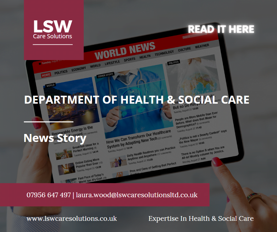 Department of health and social care news story